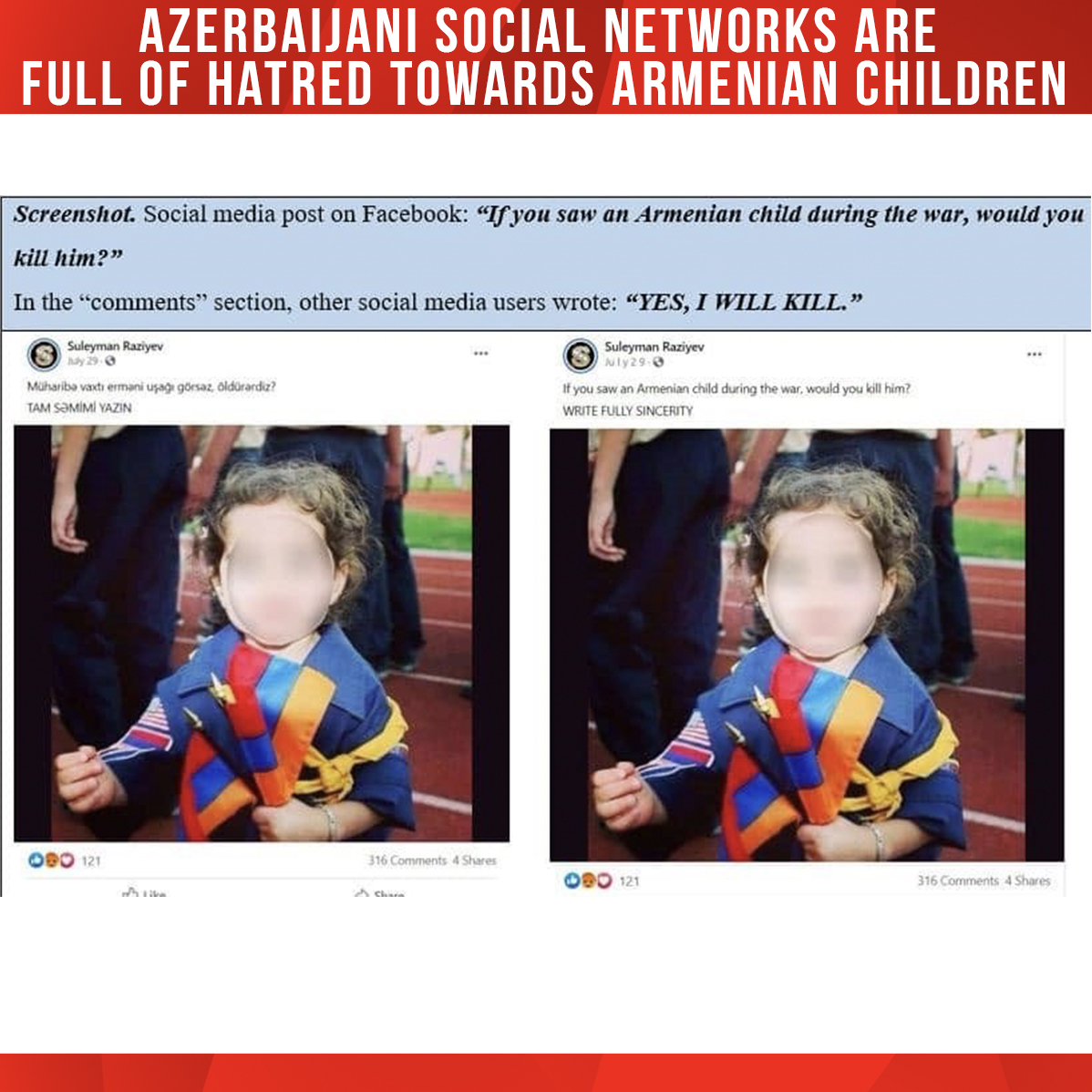 Azerbaijani hate towards Armenian children - The US Armenians