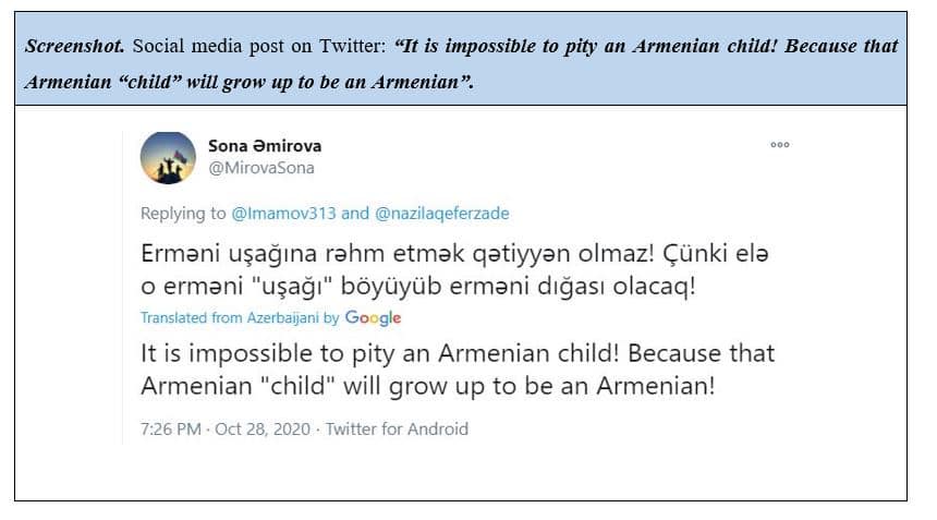 Azerbaijani hate towards Armenian children - The US Armenians