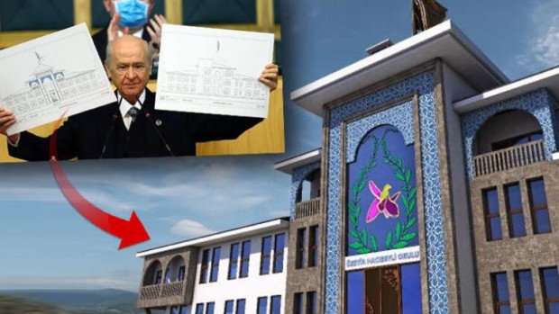 Turkey’s ultranationalist Gray Wolves present sketch of their school to be built in Artsakh’s Shushi - The US Armenians