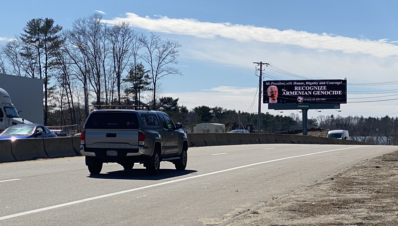 Billboards in Massachusetts call on President Biden to recognize the Armenian Genocide - The US Armenians