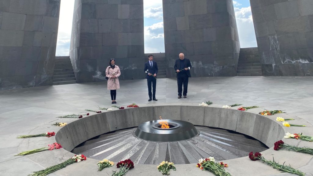 French MEP François-Xavier Bellamy visits Armenian Genocide Memorial - The US Armenians